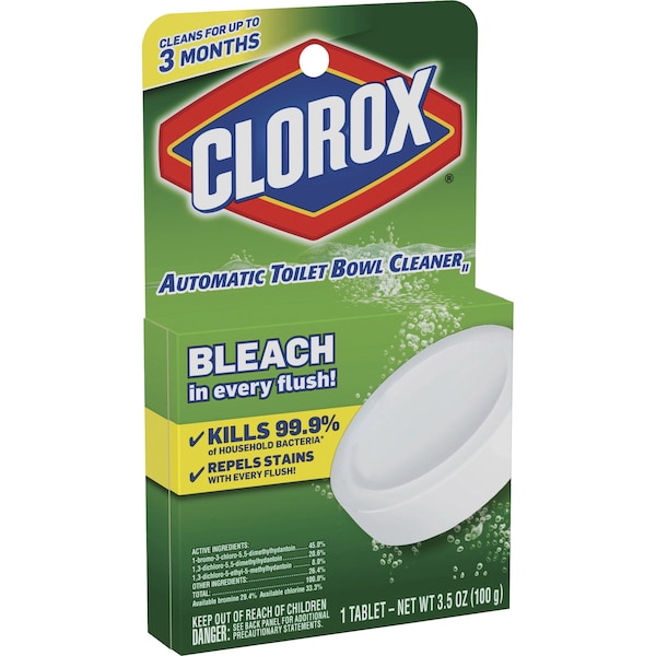 Clorox Toilet Bowl Cleaner Tablets, 3.5 oz White, PK 12 CLO00940CT Zoro